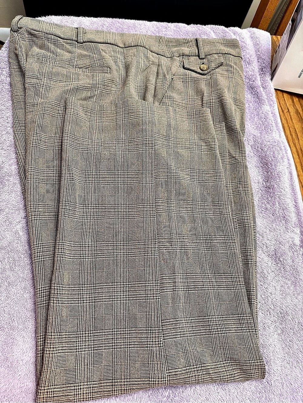 Counterparts Plaid Trousers in Brown & White Size 16P